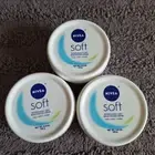 3 Pk Nivea Soft Moisturizing Creme Refreshing Jojoba Oil & Vitamin E Enriched