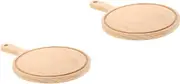 UTHCLO 2pcs Multi-Function Wooden Pizza Peel Paddle Bread Serving Board Kitchen Gadget Wood Platter
