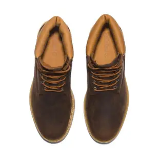 【Timberland】Timberland 男款深棕色全粒面皮革6吋防水靴(A628D943)