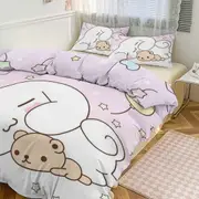 a2512 Cute Cinnamoroll Cartoon Duvet Cover Set Bedding Set 1 Duvet Cover And 2 Pillowcases 3D Cartoon Dog Printed Comfortable And Ultra Soft Bed Set R
