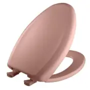 BEMIS Elongated Toilet Seat 18.7" Closed Front-Soft Close Plastic Wild Rose