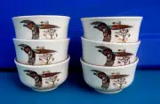 4Set of 6 New & Unused Shenango Pheasant Ramekins/Custard Cups