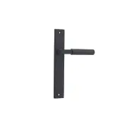 Brunswick Lever Matt Black Rectangular Backplate