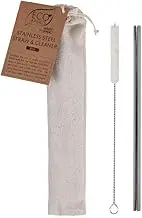 White Magic Stainless Steel Straw and Cleaner, 8 mm Diameter