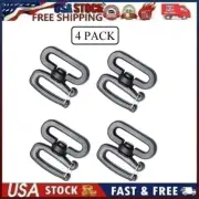 4x Plastic Black Swivel Clasp Lobster Snap Rectangle Buckle Hook Clip Bag Straps