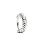 Sterling Silver Braid Nose Ring Hoop, Unique Handmade Piercing Jewelry Rare Gift