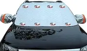 Front Windshield Sun Shade Universal Car Windshield Snow Cover Magnetic Car Windscreen Snow Covers Sunshade Hail Ice Snow Blocked Sun Dust Frost Protection Windshield Sunshade (Color : Magnetic refle