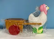 Blow Mold Vintage 1996 Don Featherstone Mother Hen & Cart Planter Union Products