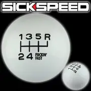 WHITE/BLACK FING FAST SHIFT KNOB 6 SPEED SHORT THROW SELECTOR UN2 KIT K47