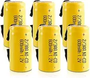 JINTION 2/3 AA Rechargeable AA Ni-Cd 1.2V 2/3AA 600mAh Battery Rechargeable 2/3AA Batteries - 6 Pack(28 * 14mm)