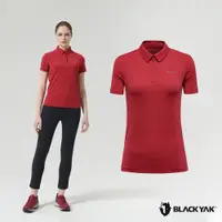 在飛比找PChome24h購物優惠-【BLACKYAK】女 COLD涼感短袖Polo衫[莓紅色韓