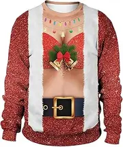 [JMEDIC] 3D Ugly Christmas Sweatshirt, Unisex Christmas Jumpers, Novelty Christmas Pullover Jumpers for Men and Women