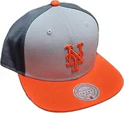 Mitchell & Ness New York Mets Triple Play Liberty Snapback Hat Cap - Gray, Gray, One Size
