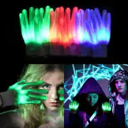 1 Pair LED Gloves Light Up Flash Adult Kids Toys Boys Girls Glow Funny Gift AU