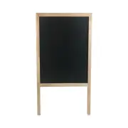 Black Chalkboard Marquee, 24 x 42, Black Surface, Natural Wood Frame