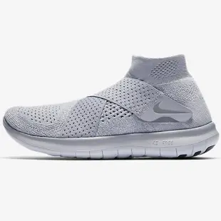 Nike Free RN Motion Flyknit 女鞋 慢跑 赤足 襪套 灰 【運動世界】 880846-005