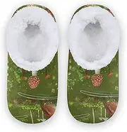 [Caihoyu] Kids Girls Boys Slippers Coral Fleece Anti-Skid Sole Lightweight House Shoes Indoor Outdoor Winter Bedroom