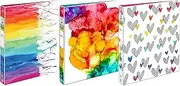 Avery + Amy Tangerine Designer Collection Binder, 1" Round Rings, 175-Sheet Capacity, Assorted Designs (26880), Pack of 6