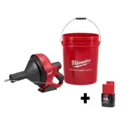 Milwaukee Drain Snakes 9.9"W Lithium Ion Cordless Specialty Brushed New Red