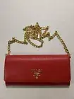 Prada Wallet on a Chain Borsa Portafoglio Lacca 1 (Red) Vitello Move