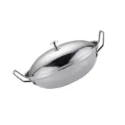 shabu pot with handle cooker pot with lid Non Stick Pan Round Bottom Wok