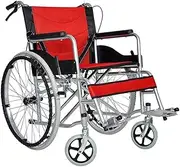 Attendant-Propelled Lightweight Transport Mobile Wheelchairs,Lightweight Folding Manual Mobility Device for Elderly Transit Comfort Lightweight Transport Mobile Wheelchair for Independence (