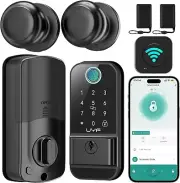 New - UYF WiFi Smart Door Lock Set: Keyless Entry Front Door Lock