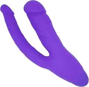 Silicone Double Penetrator Realistic Vibrating Dildo for Anal and Vaginal Penetration Powerful Vibrations Adult Sex Toy Vibrator