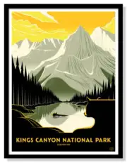 Kings Canyon National Park by Eric Tan 59 Parks Art Print Official Poster MINT