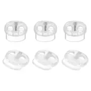5mm Dia Plastic Cord Lock - 6Pack - Good for Drawstring Backpack - Transparent