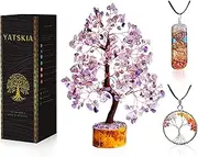 Amethyst Crystal Tree Stones and Crystals - Bonsai Tree - Tree of Life - Crystals, Chakra Stones - House Warming Gifts - Good Luck Gifts - Spiritual Gifts for Women…