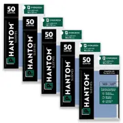 5x 50pc Phantom Sleeves 88x125mm Game Card Case Protector Evergreen Gloss/Gloss
