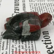 1pc 2" Natural dragon blood stone sea turtles quartz crystal skull carved reiki
