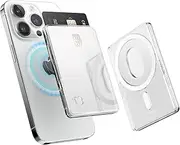 elago Clear Magnetic Card Holder Compatible with MagSafe, Compatible with iPhone 16/15/14/13/12 Series- Secure Phone Wallet, Durable Polycarbonate Construction, Scratch&Damage Protection(Transparent)