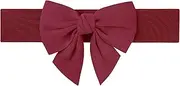 [Elerevyo] Women's Plus Size Elastic Wide Belt Dress Bowknot Waistband Decoration Fashion Versatile Belts