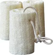 TOMVAES Natural Loofah Sponge (3 Pack), Large 12.5CM Natural Loofah Exfoliating Body Scrubber Loofa Eco Friendly Natural luffa Cleaning for Deep Clean Skin Care Bath Spa Shower Men Women
