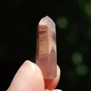 1in RARE Pink Lithium x Amphibole Quartz Crystal Mini Tower, Bahia, Brazil d19