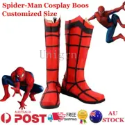 Spider-Man Cosplay Boots Shoes Superhero Spiderman Peter Parker Men's Red Boots