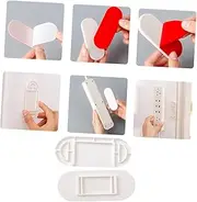 QUMIIRITY 10pcs Holder Wall Plugs Outlet Power Board Surge Protected with USB Sticky Power Holder Fixator Wall Mounted Buckle White