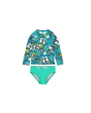NWT size 7 12 TEA COLLECTION Turtle Floral Rash Guard Set