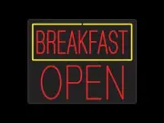 Breakfast Neon Sign for Retail Displays | LED Flex Neon | 31"W x 24"H x 1"D
