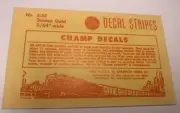 HO Champ Decals S-35 Bronze Gold Stripes 3/64" HO O Scale
