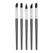 5pcs Clay Sculpting Tool Set, Clay Sculpting Shaper Rubber Tip Black