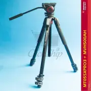 Manfrotto MT055XPRO3 Aluminum Tripod with MVH500AH Fluid Video Head