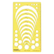 Geometric Drafting Circle Radius Template Drawing Stencil