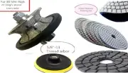 3/4" Full Bullnose Profiler 5" Granite Marble ceramic polishing pad buffer 12+1