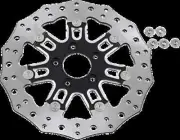 AN Floating Fr Brake Rotor 11.8in 7 Valve Blk Electra Glide 08-12