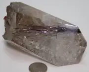 4.8" Natural Long Rutile Inclusions Rutilated Quartz Minas Gerais Brazil 0686