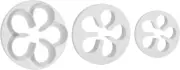 PME 5 Petal Cutters, 2X-Large, 3X-Large and 4X-Large Sizes, Set of 3
