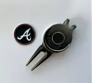NEW MLB Atlanta Braves Golf Ball Marker and Magnetic Divot Tool